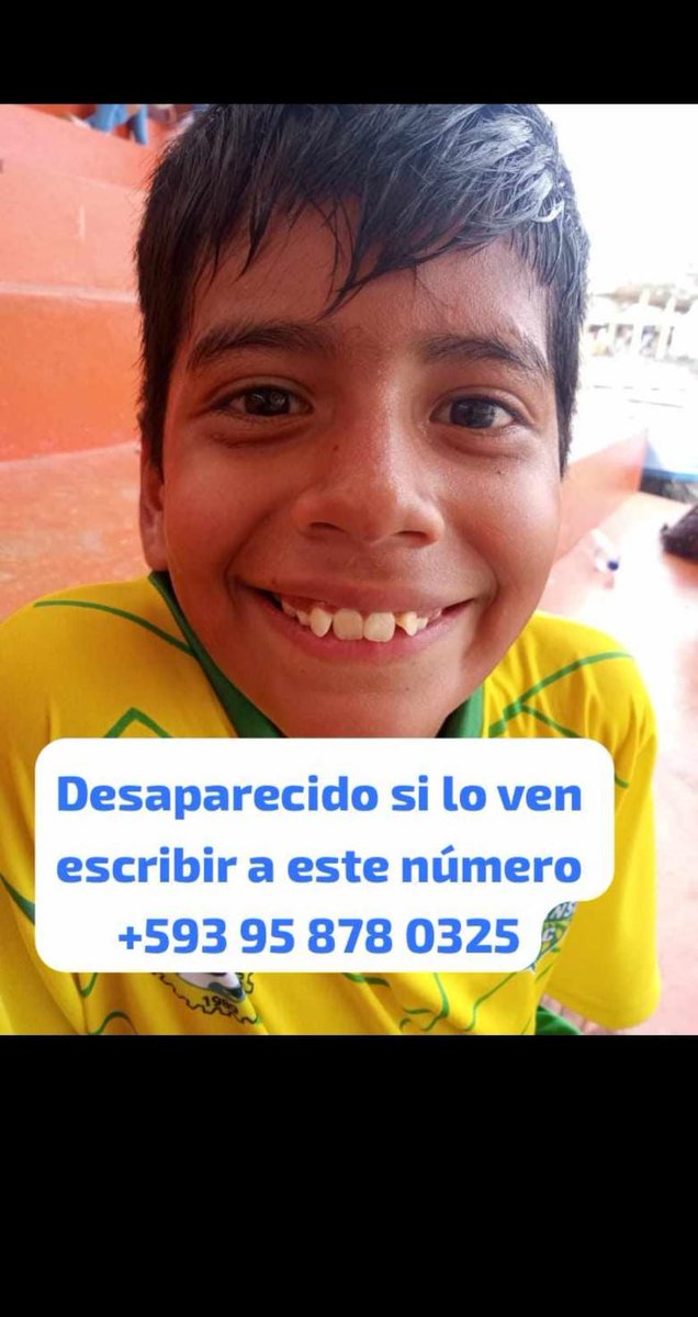 EmergenciasEc's tweet photo. #DesaparecidosEcuador
Ayuden a compartir para que pueda volver a casa, gracias https://t.co/atayxhgHEj