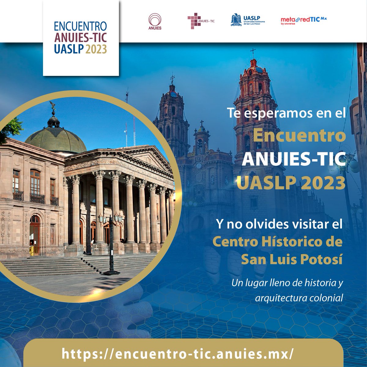 anuiestic's tweet photo. ¡Prepárate para un evento épico!

Únete al Encuentro ANUIES-TIC UASLP 2023 y descubre el futuro de la tecnología en la educación superior, además no olvides explorar las maravillas de San Luis Potosí

Realiza tu registro en: https://t.co/tmSetEzMmb

#ANUIESTIC2023 #sanluispotosi https://t.co/PicHsIr9oV