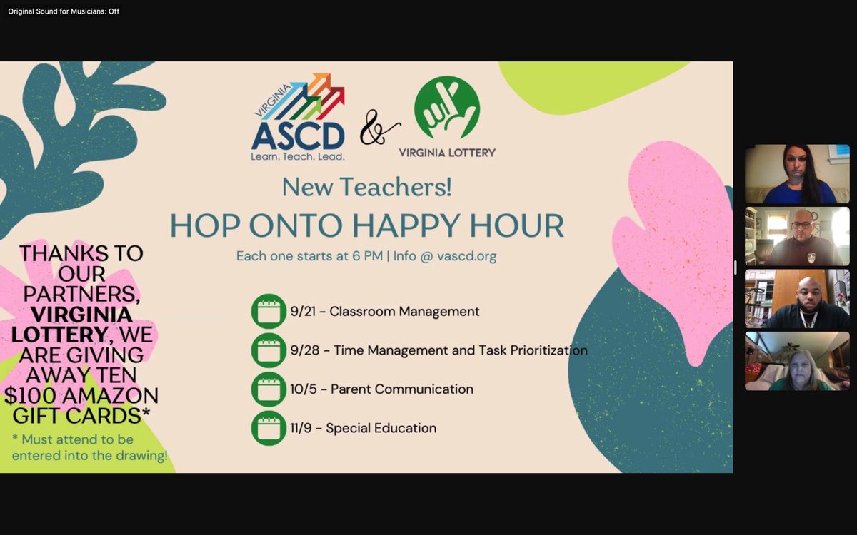 We are on!  Jeff Keller, 2024 Virginia Teacher of the Year sharing insight on classroom management.  Thank you VASCD and VA Lottery!  Gift card give away coming up!  💵💸Register at vascd.org