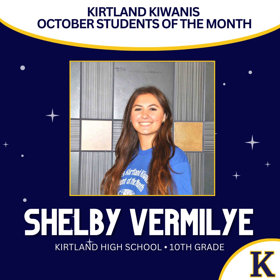 Congrats to our Kiwanis Student of the Month, Shelby Vermilye! #hornetpride