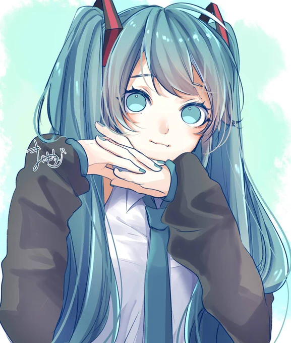 「今週もよく頑張りましたね。マスター。」#初音ミク #VOCALOID 