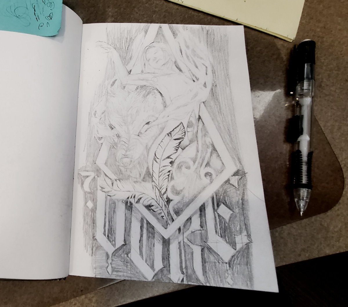 ✨️ Started a new drawing today ✨️
Trying something a little different stylistically. Excited to ink it in tomorrow :)
.
.
.
#sketchbook #drawing #tattooidea #geometric #vore