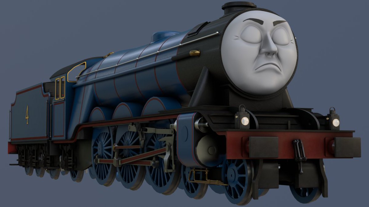 Explosivepug12's tweet photo. Well, today it's officially been one year since I started 3D modeling, so to celebrate I remade the first ever model I had ever made! An RWS Gordon, it really is fantastic to see how much I've improved over a year and I can't wait to improve more! https://t.co/k9zaFjTf2P