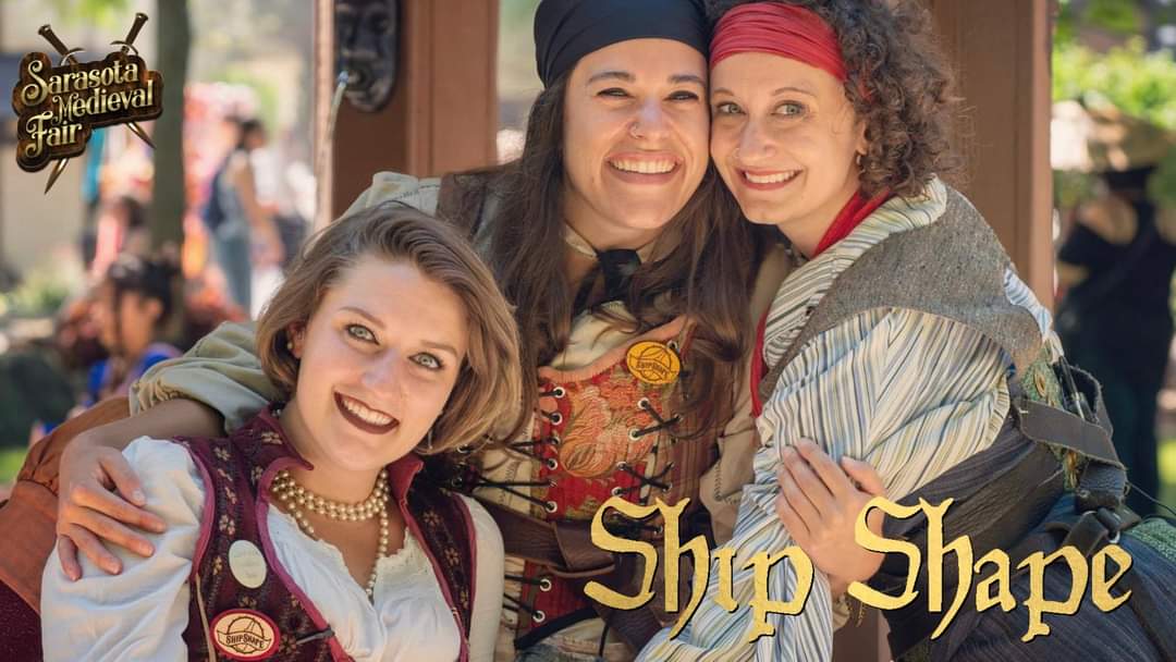 Ahoy there! Don’t miss the music and comedy group Ship Shape performing one weekend only at the 2023 Sarasota Medieval Fair. Any landlubber looking for a laugh will enjoy the sea shanties, tight harmonies and nautical humor of Frankie, Swiss and Mack.

#SMF2023