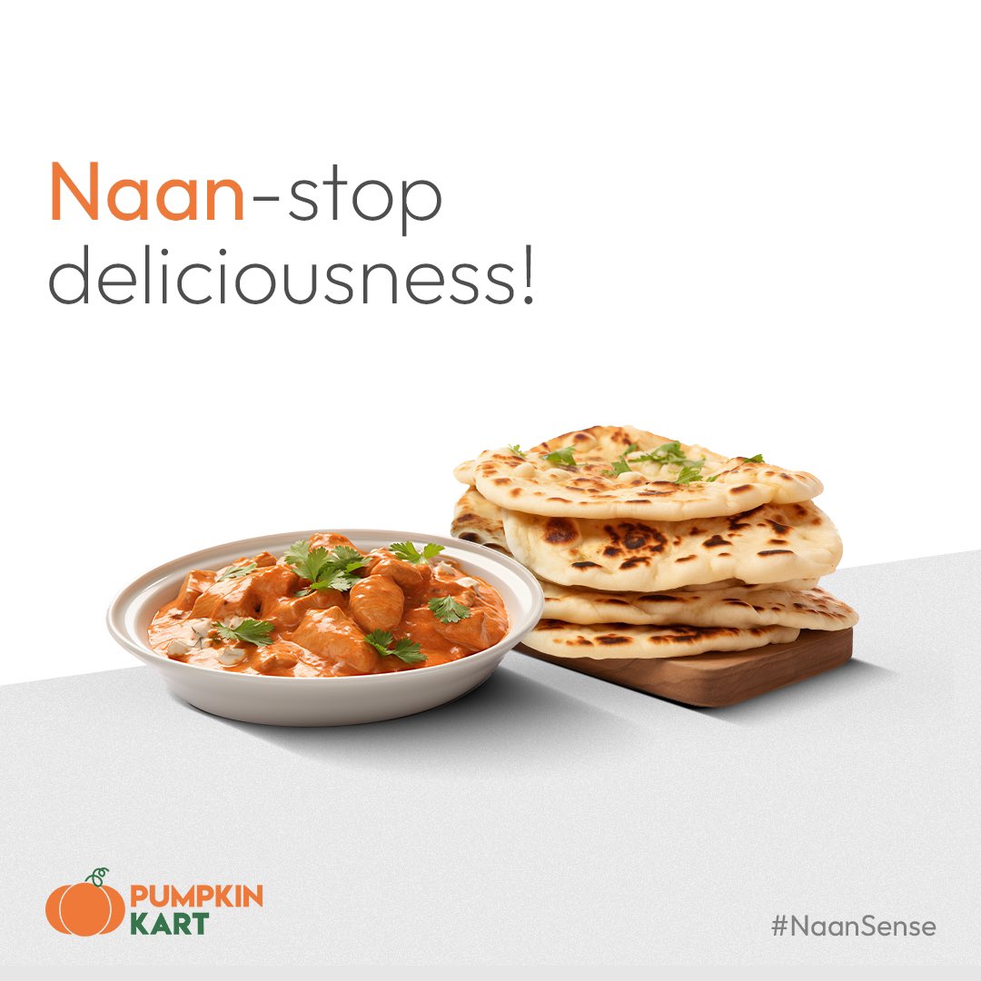 Pumpkinkart's tweet photo. Enjoy Buy 1 Get 1 FREE Naan &amp; Curry combos at Butter Chicken Roti. Get yours delivered by Pumpkin Kart. 

Order now: https://t.co/FoevojIvO7

#naan #butternaan #butterchicken #pumpkinkart #fooddelivery #foodpuns #naansense https://t.co/lDLxEyBeFk