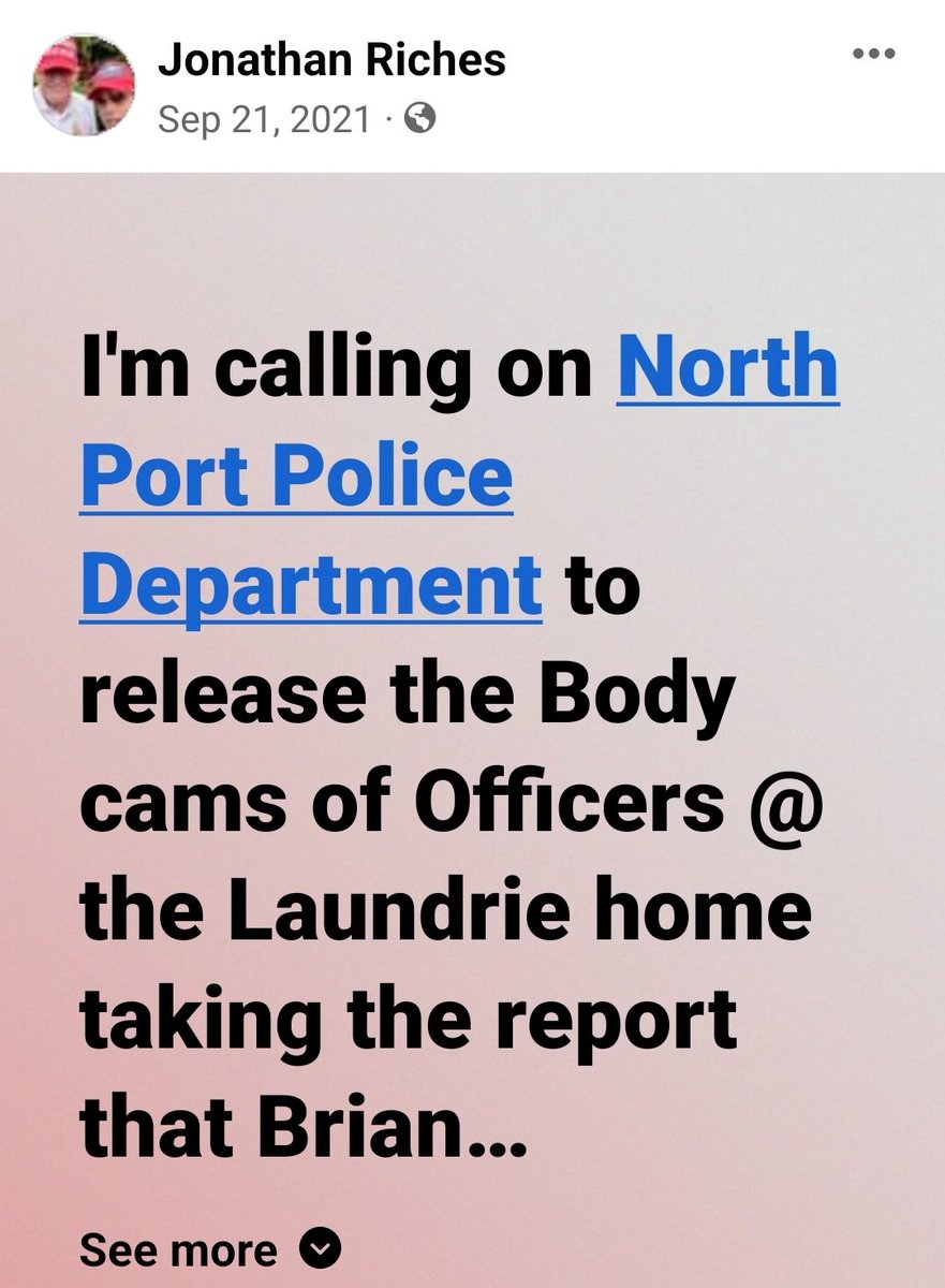 2 years later & we still haven't seen the North Port Police Bodycam footage at the Laundrie's.
#GabbyPetito #BrianLaundrie