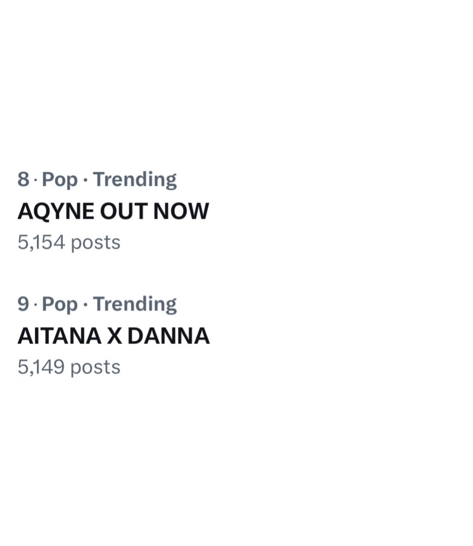 frida_DP_'s tweet photo. Trending en México 🇲🇽 REINAS 

AQYNE OUT NOW
AITANA X DANNA https://t.co/gxQQZoaO9Q