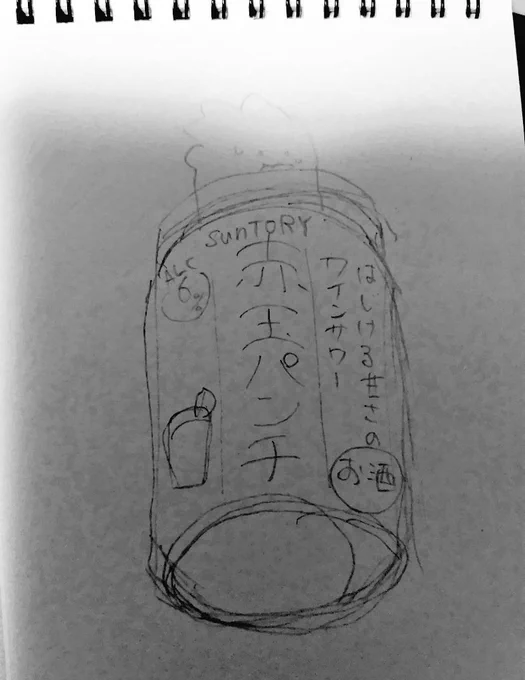 本体の下書きでけた 
