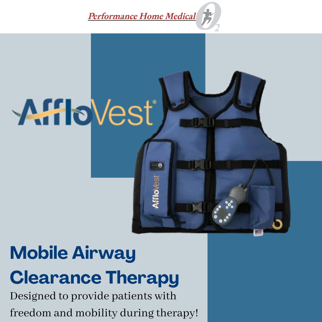 @afflovest is one of the state-of-the-art airway clearance therapies we carry and is great for patients with #bronchiectasis, #cysticfibrosis, and #neuromusculardiseases. Call us today at 866-687-4463!

#AffloVest #AirwayClearance #MobileAirwayClearance #AirwayClearanceTherapy