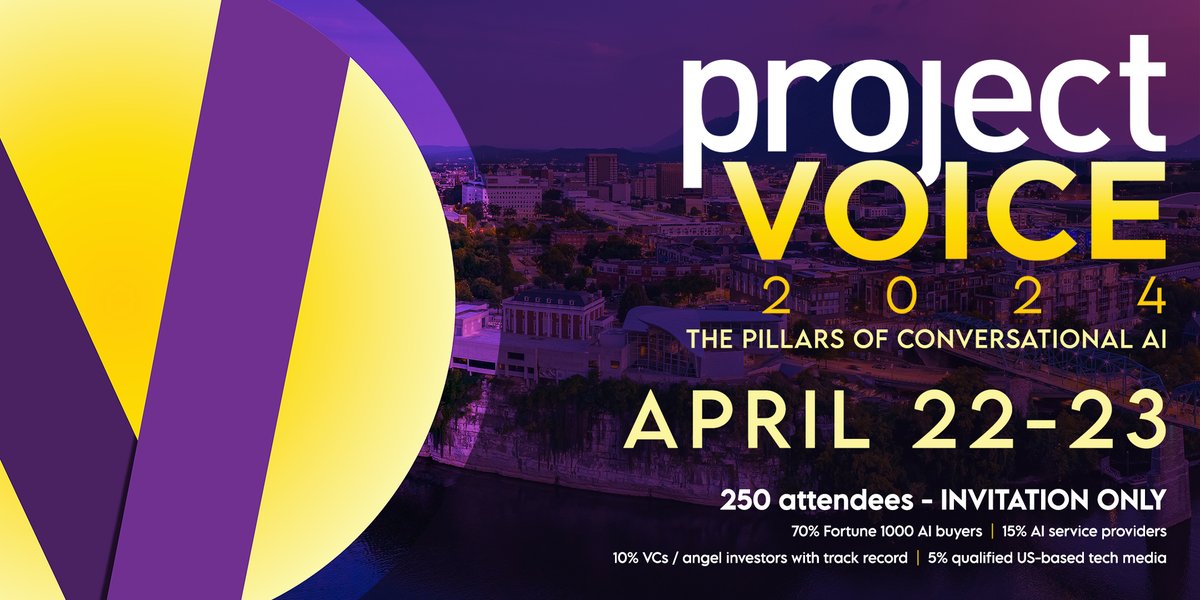 We have already begun assembling the group of "AI buyers" that will comprise the bulk of attendance at Project Voice's annual conference next April. This list of executives from Fortune 1000 companies investing $1M or more in conversational AI over the next 6-12 months will be