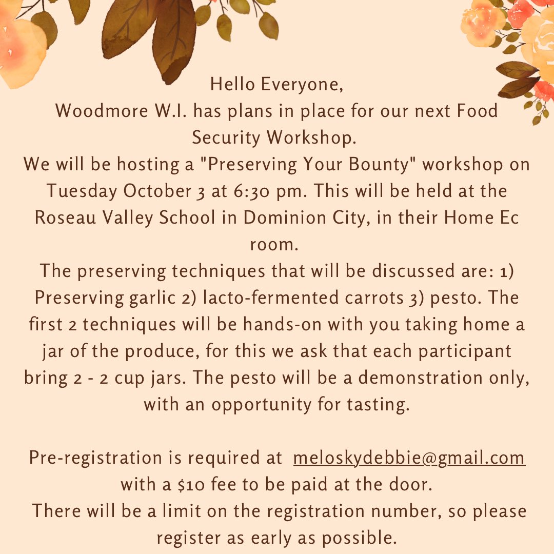 manitobawomen's tweet photo. Hello Everyone,
If you haven't registered for our workshop yet, and are interested, there are still spots available! https://t.co/wEZCqDkYPx