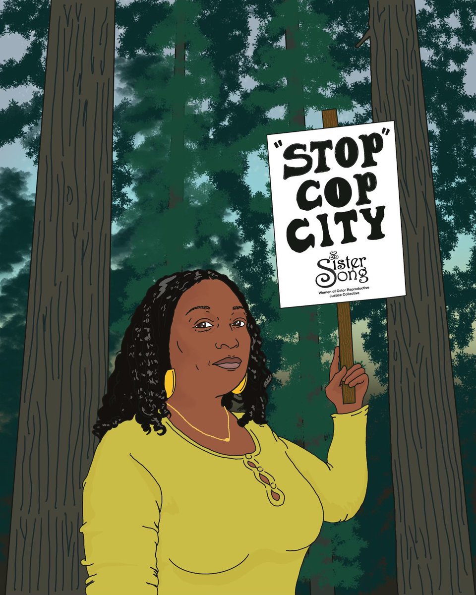 “The connection between RJ and Cop City is clear. By destroying our environment to build a facility for those policing and upending our communities, Cop City sends a clear message that our lives, our families, and our collective well-being are of little consequence.”