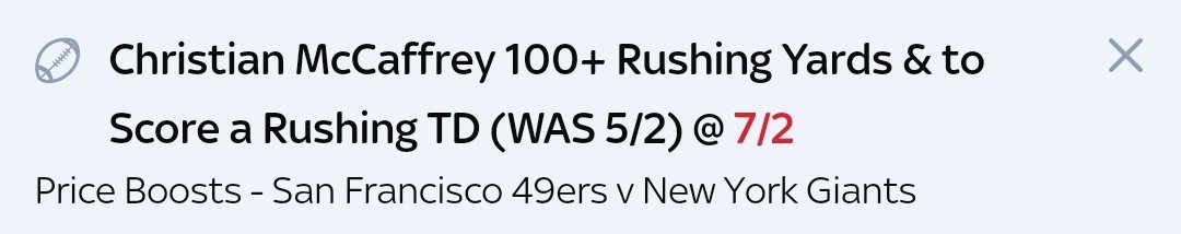 Dream_TeamTips's tweet photo. 0.5 points - has happened in both 49ers games so far this season
#NFL #49ers #NFLPicks #bettingtipster https://t.co/CVpWLolWb7