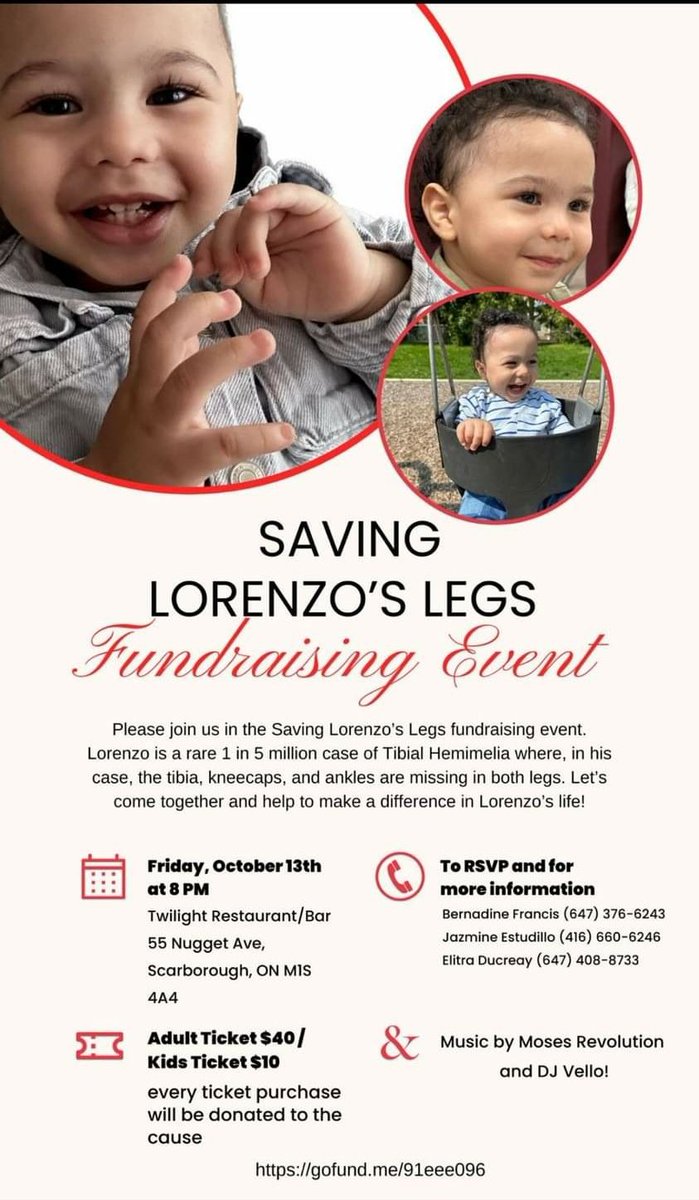 #ATTENTION #familyandfriends Lorenzo needs your #Love 💕 & #Support Fri.Oct.13 @ Twilight restaurant @ 8pm.Tixs $40
☎️Boss Lady G 6472629944 for tixs!
🩵 #supportthecause #shareyourblessings
🩵#purchaseaticket #makedifference in Lorenzo life 🩵

🩵#PleaseShareEvent 
🩵#thankyou