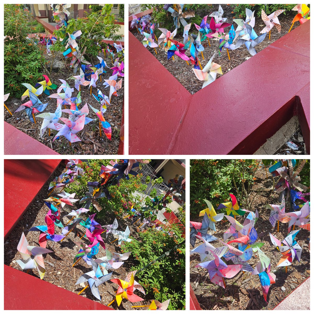 ArtTrojan's tweet photo. @LWCHSTrojans celebrated @pinwheels4peace today! #peaceoneday #highschoolart #pinwheelsforpeace @villani824 @pbcsd @kgwhetsell https://t.co/qXZiU7TUis
