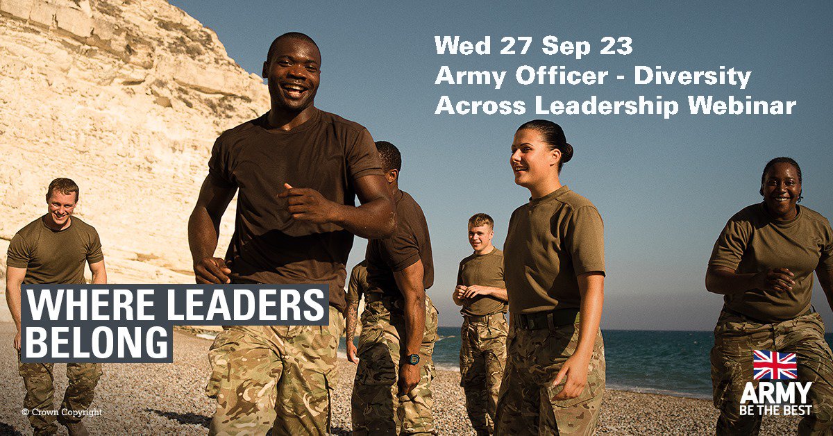 On Wednesday 27 Sep 23 join the team for a webinar about being an Army Officer - Diversity across leadership webinar. You can register for access now. lnkd.in/ep2wy7Tf #ArmyOfficer #Army #Careers #Diversity #Leadership