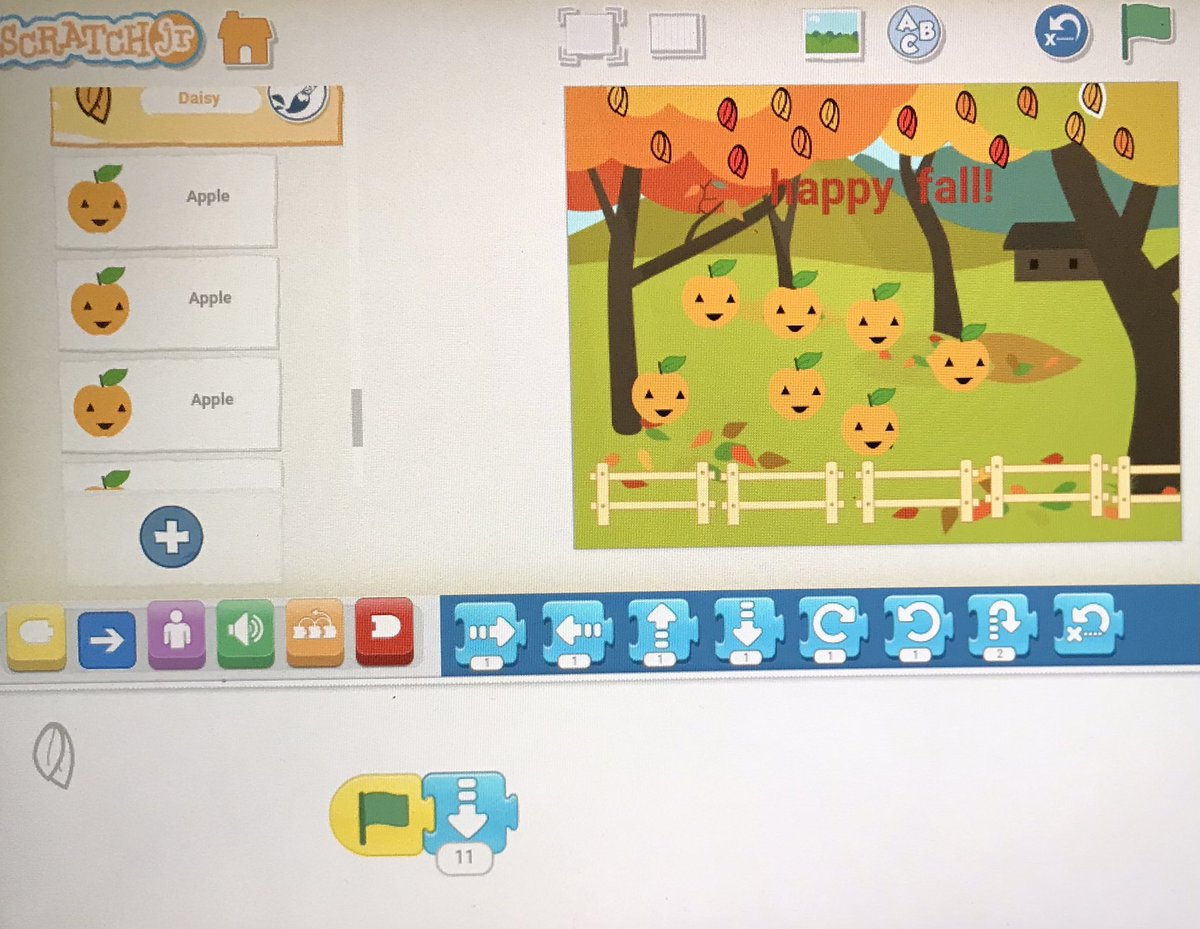 PCameronOCSB's tweet image. We are ready to welcome fall this weekend! 🍂 Today we learned about coding and created fall projects using ScratchJr. #ocsbCodes