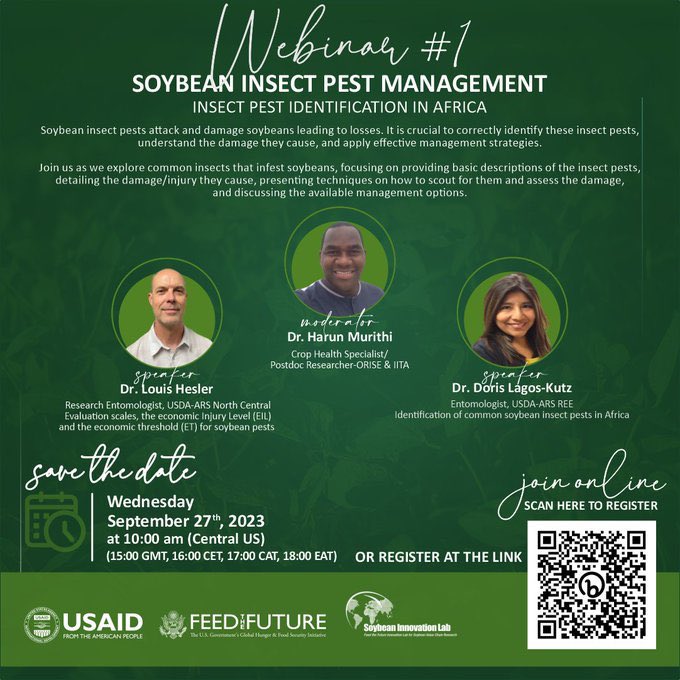 Ed Sikora (@alabamaed) on Twitter photo Soybean Insect Pest Management Webinar coming soon <a href="/HarunMuthuri/">Harun M. Murithi</a> <a href="/tropicalsoylab/">Soybean Innovation Lab</a> #Soybeans Soybean Insect Pest Management Webinar coming soon <a href="/HarunMuthuri/">Harun M. Murithi</a> <a href="/tropicalsoylab/">Soybean Innovation Lab</a> #Soybeans