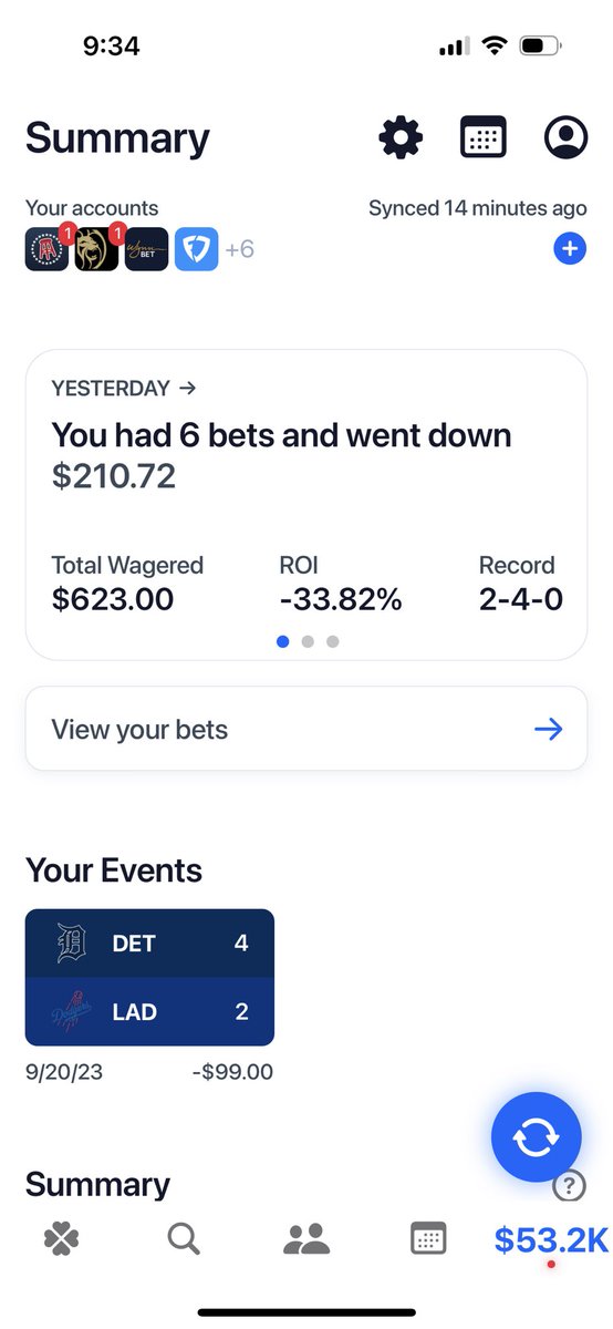 MWJBets's tweet image. 9/20 Recap:

Light day!

6 Bets (2-4)

P/L: -$210
September P/L: +$9,239
2023 P/L: +$79,743

#GambingTwitter