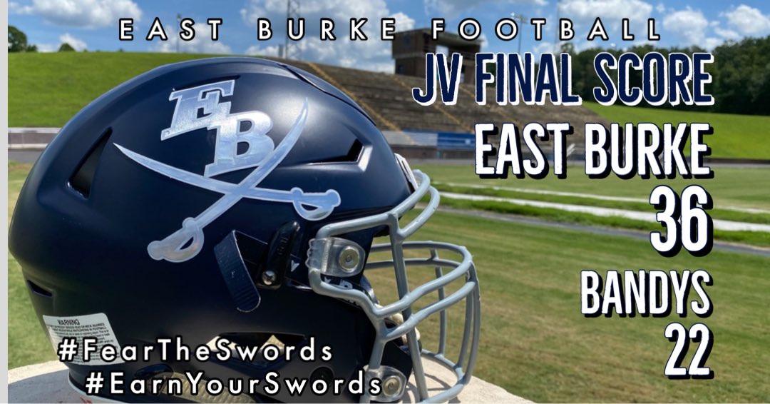 EastBurkeFB's tweet photo. Very proud of our JVs for a big TEAM win tonight! 
#FearTheSwords #EarnYourSwords https://t.co/Y7Q8c4eDd9