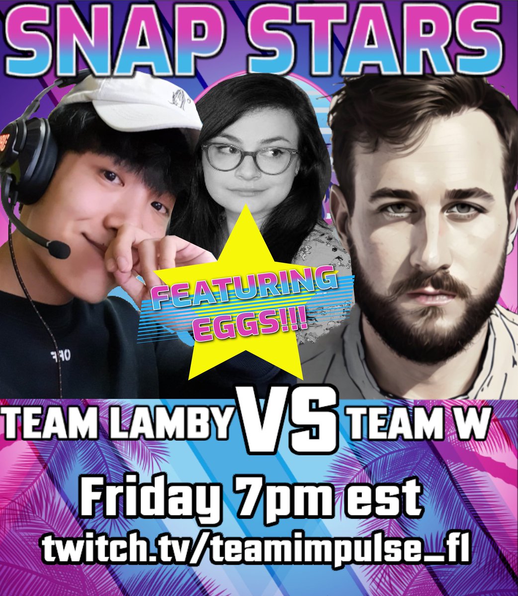 Impulse_fl's tweet image. ⭐️🤩SNAP STARS🔥is almost here!!! Joining our already amazing group of participants is the incredible @hiitseggs 🥚!!…the sheer level of skill in this group is off the charts and you’ll get to see them all battle it out for 400 bucks to the winning team!

⭐️⭐️⭐️It’s a star…