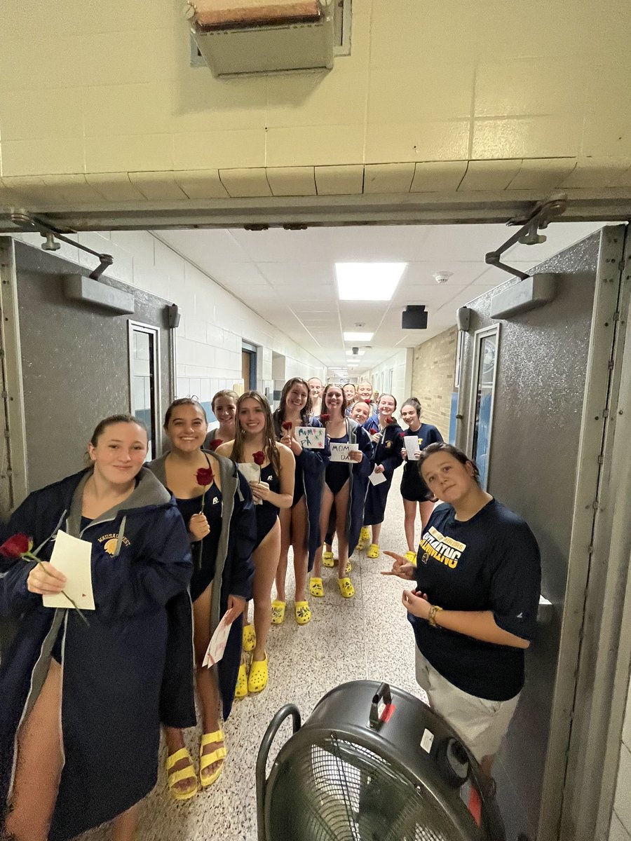 Wausau West Swimming!  They are competing fiercely against Wisconsin Rapids.  It’s also parents night. Thank you parents!