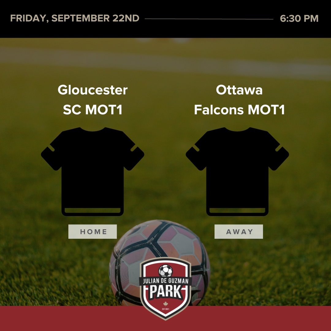 Looking for something to do tomorrow? Come out to JDG Park and watch the Ottawa Falcons MOT1 vs Gloucester SC MOT1 at 6:30pm! It's sure to be an exciting match - see you there 👋

#JDGPark #OttawaSoccer #GameDay