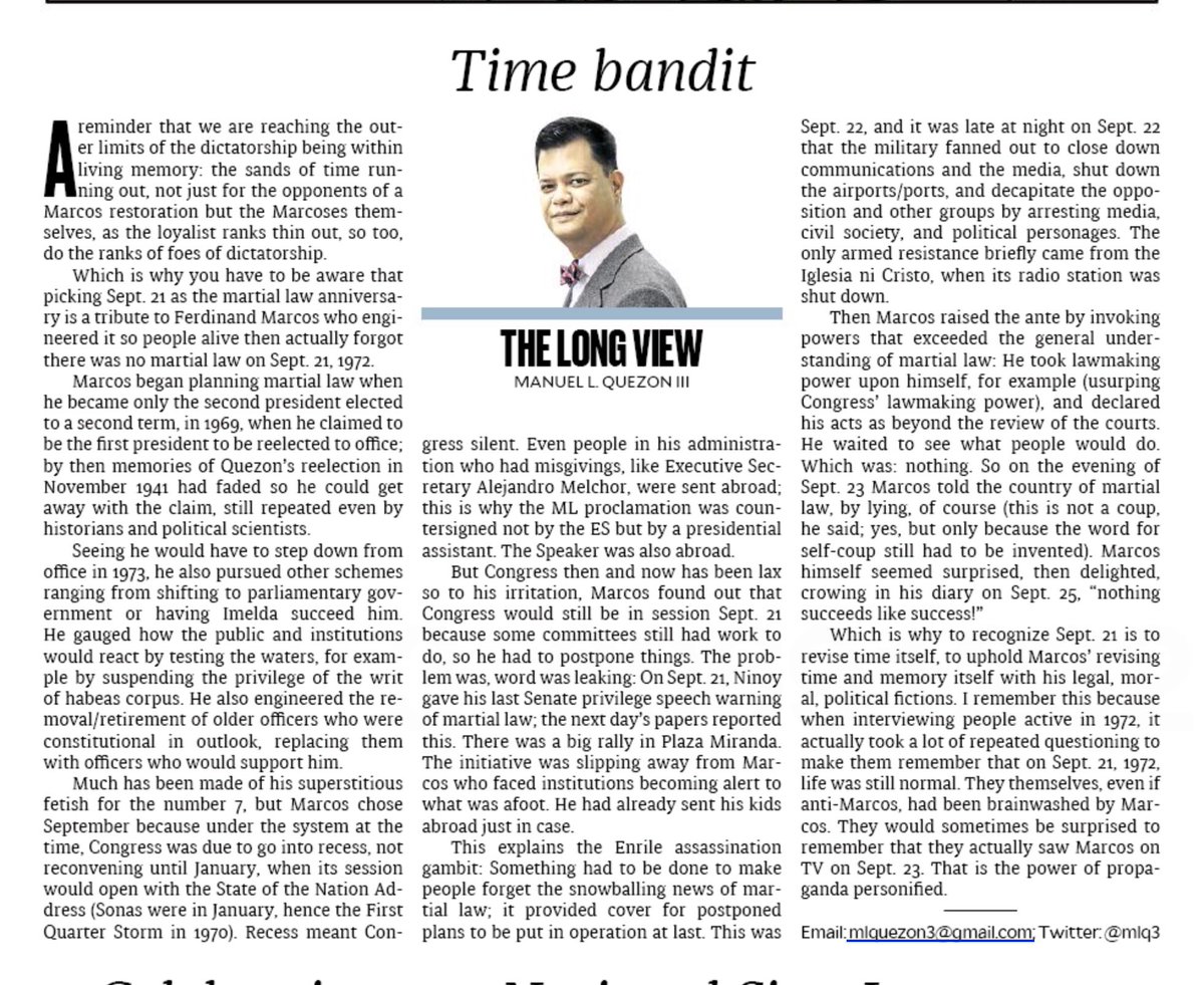 Why September 21 as the date of martial law is a trap; read both parts. Then, look into the timeline of those days, a thread. 1. The argument against 9/21 and for 9/23 #MartialLaw51