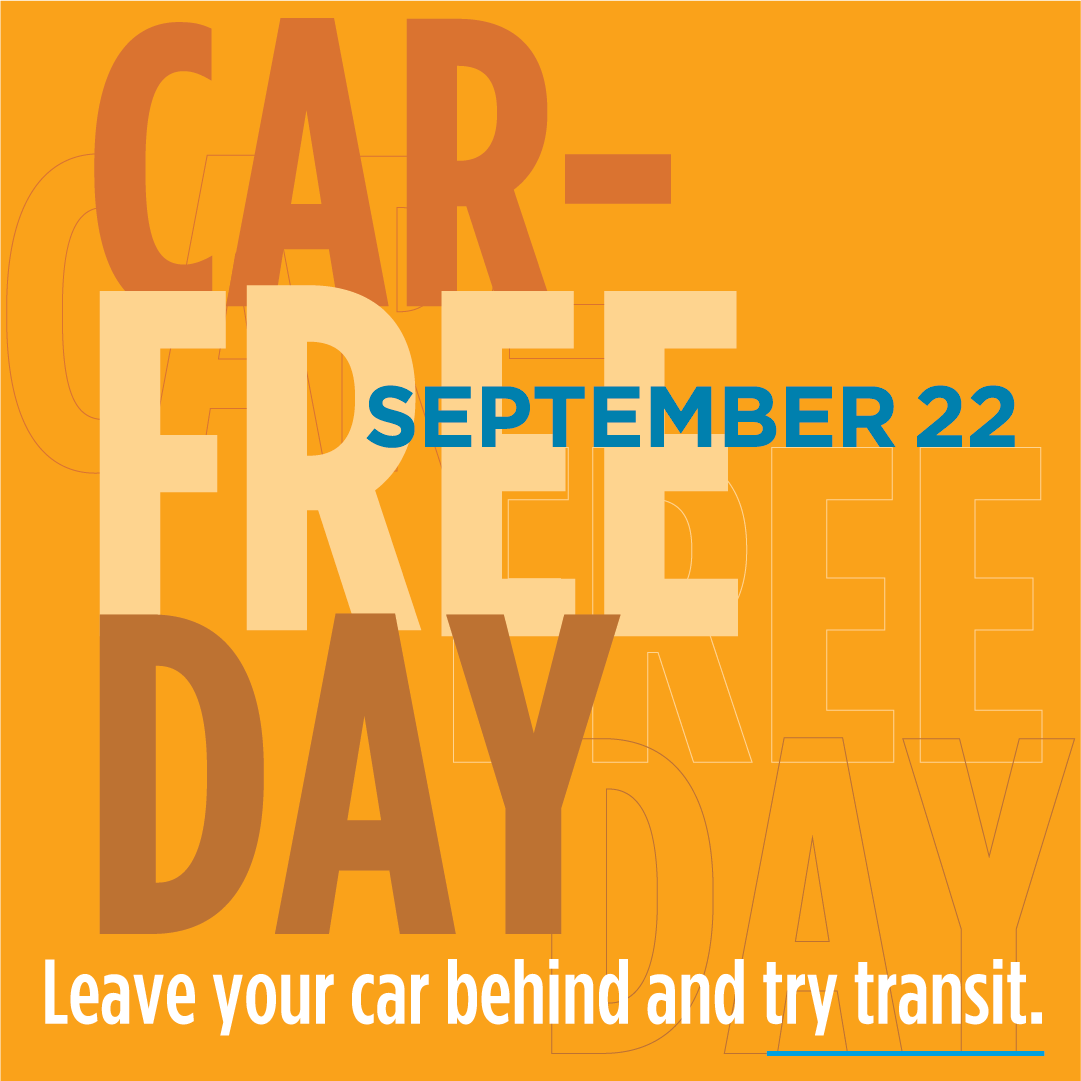 SVTransit's tweet photo. Leave your car behind on Friday, September 22nd, and try transit for free. https://t.co/Z2zffYQIl4