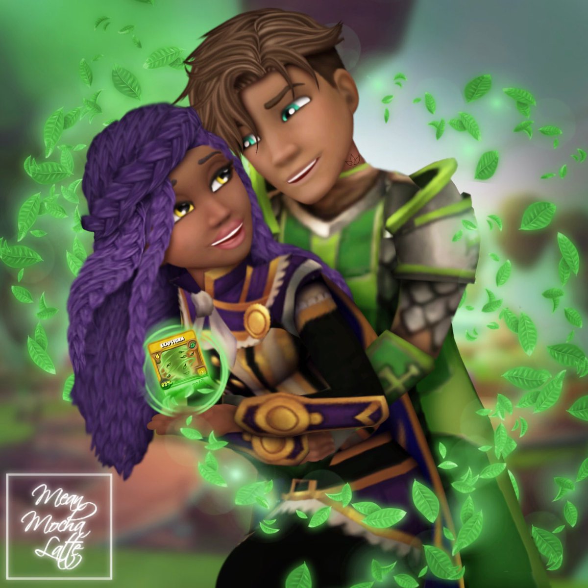 MeanMochaLatte's tweet photo. Leafstorm ๐๐โ๏ธ Is this also the official ship name for theurgists & diviners? Hope you enjoy this one! #Wizard101 #Wizard101Art #Wizard101Edit https://t.co/EowkGKRGve