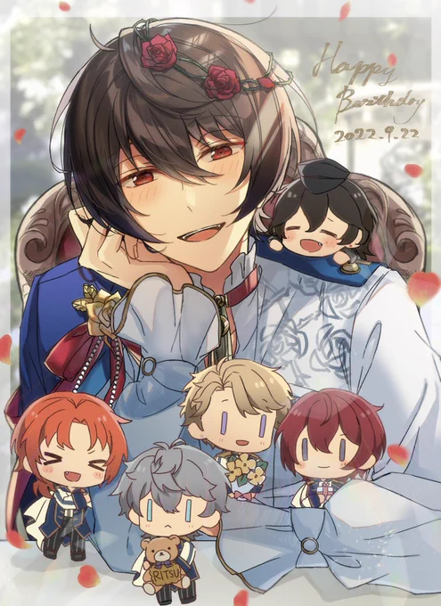 こちらは過去絵達〜2016年から毎年9/22に描いていたっぽい(後3枚ある)。あんスタくん末長くよろしくお願いします凛月くんお誕生日おめでとう 