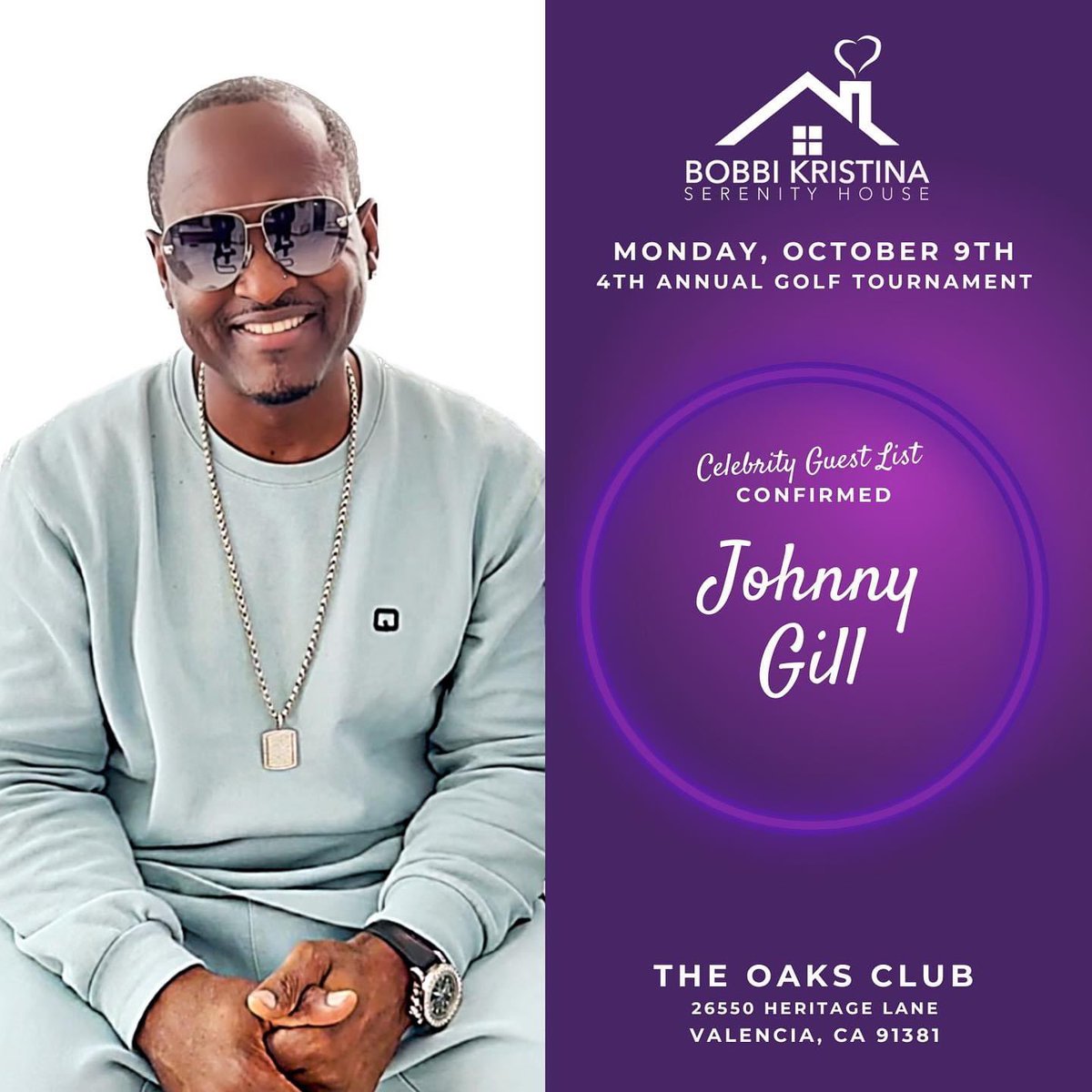 bkserenityhouse's tweet photo. .@JohnnyGill will be joining us for the 4th Annual #BKSH #GolfTournament October 9, 2023. ππ¦
#domesticviolenceawareness #bobbikristina #bobbikristinaserenityhouse #eNOugh #stopdomesticviolence #trauma #mentalhealth #survivor #nonprofit #golf #fundraiser #event https://t.co/5IJ2xIEAV7