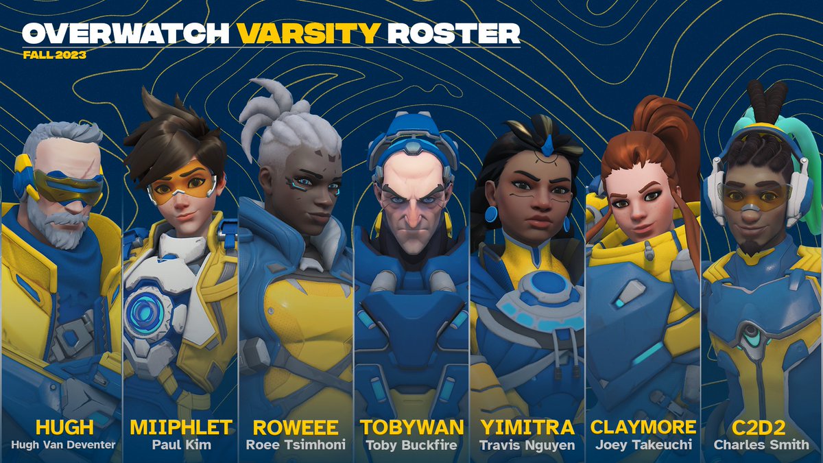 Announcing YOUR 2023 Michigan Esports Overwatch 2 roster! 

🛡️ - @tobywan_ 

⚔️ - MiiPhlet

⚔️ - <a href="/hughhuehew/">我爱脚趾</a> 

⚔️ - @roweee888

💊 - @yimitra

💊 - @Claymorre_

💊 - <a href="/c2d2__/">c2d2</a>

#GoBlue 〽️