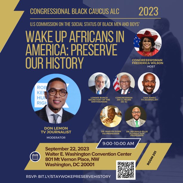 Join me on Friday, September 22 at 9:00 AM for a vital panel discussion on African American history. Recent attacks on this history have awakened our community to the urgent need to preserve our history. Let's pave the way forward together! #CBCALC2023 #AfricanAmericanHistory
