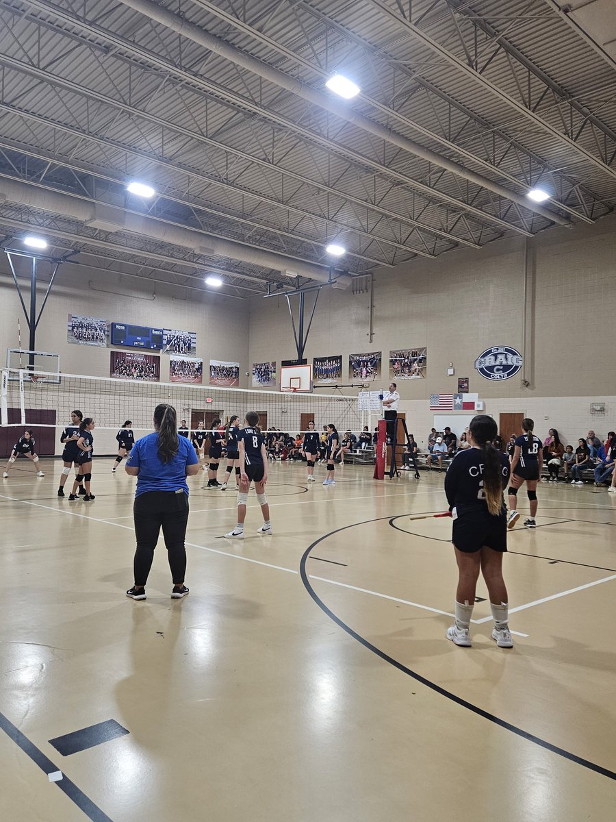 7th Grade B Team starting 3rd set against Abilene Craig! 
#TexanTough