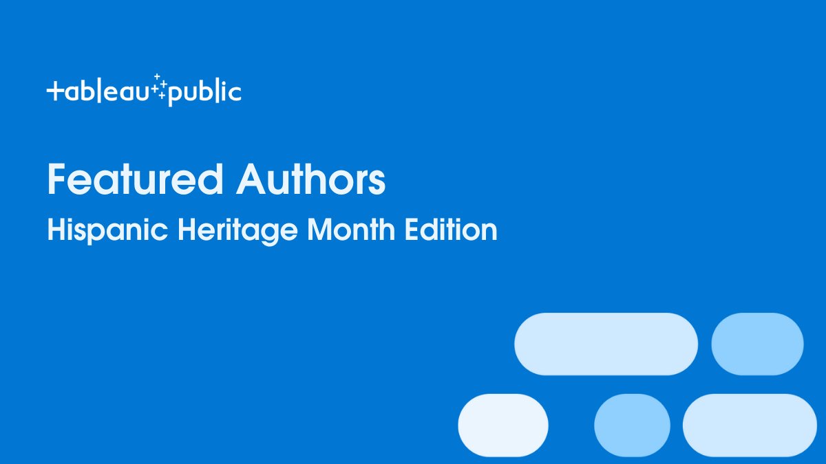 tableaupublic's tweet photo. The new Featured Authors cohort is here 🎉. In celebration of Hispanic Heritage Month explore the outstanding work and profiles of these authors with latin roots. https://t.co/bQxEdINX6f https://t.co/yWxYnlNmCz