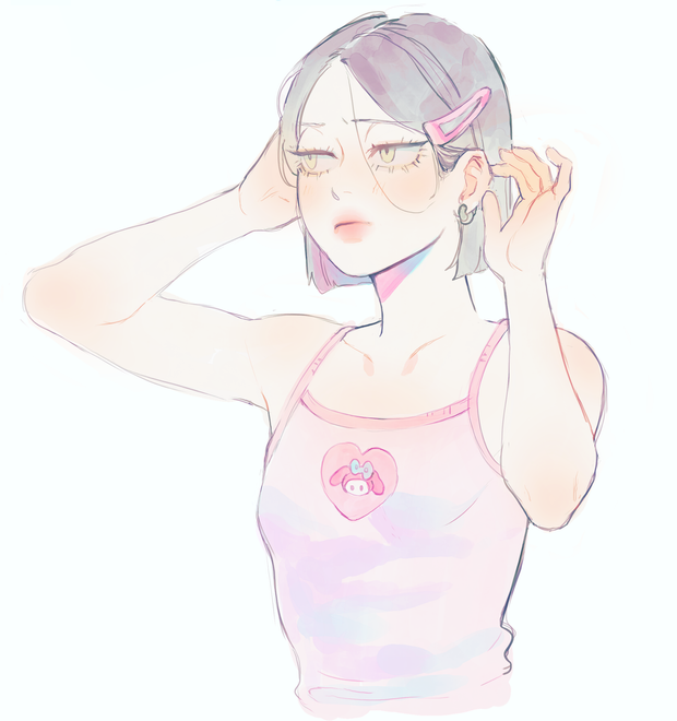 baby au: short hair 