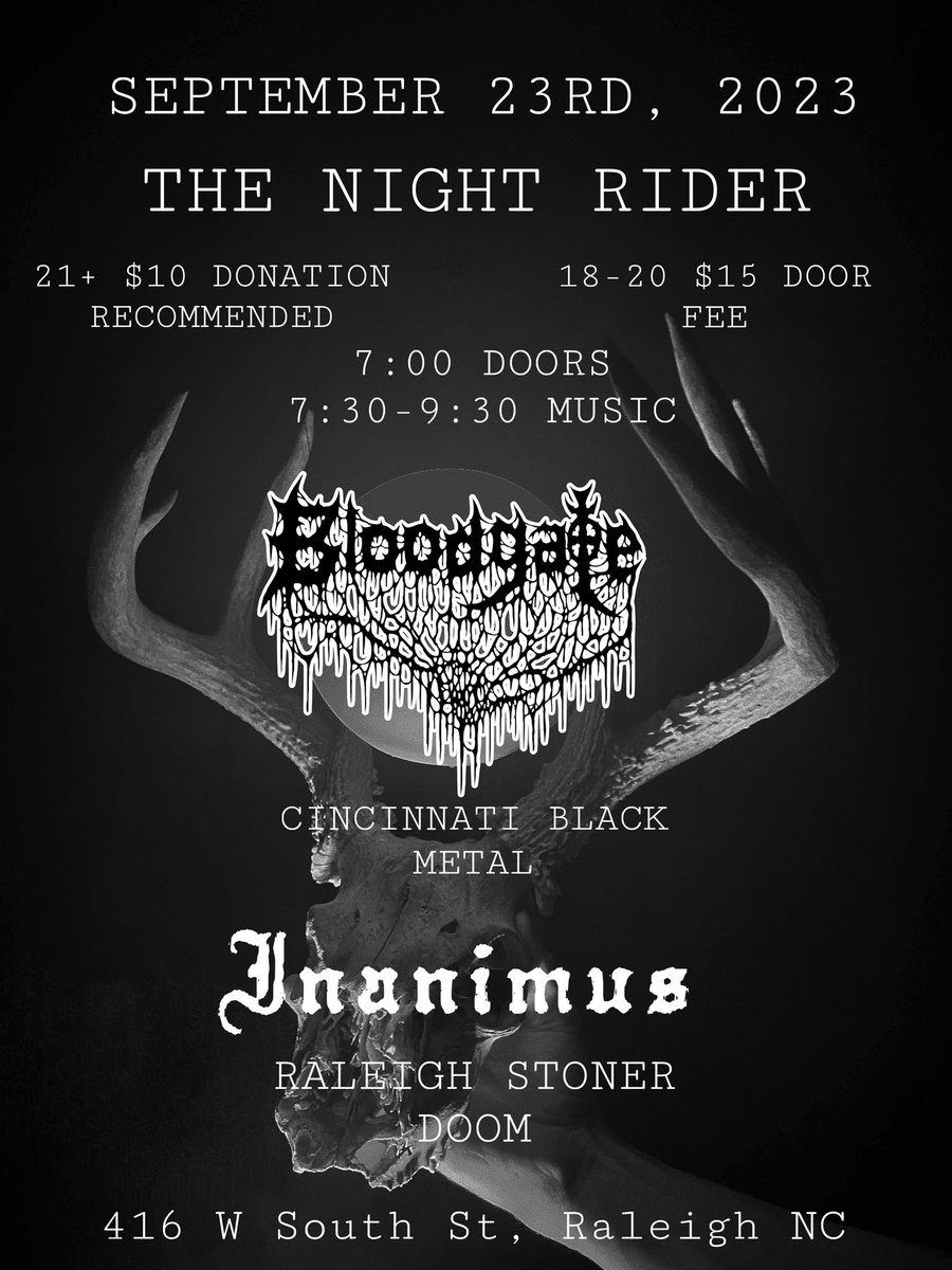 Raleigh folk where you at?
#raleighmetal #doommetal #blackmetal #thrashmetal #downtownraleigh