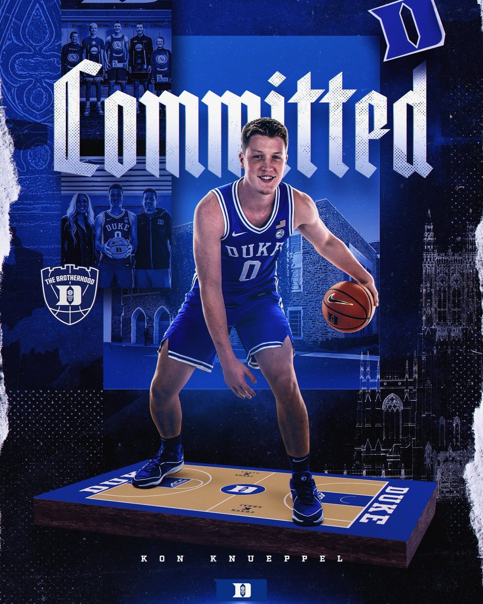 BlueDevils's tweet photo. 2024 5⭐️ Kon Knueppel (@Kon2Knueppel) has committed to Duke‼️ https://t.co/CrXUonw98Q