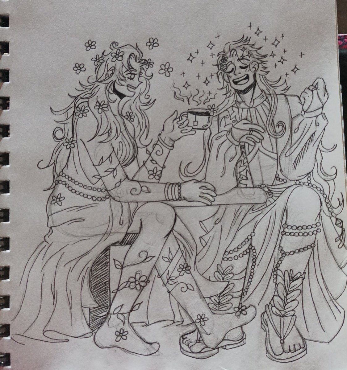 Kings_clowns's tweet image. Tarde de chisme con Afrodita y Apollo✨ 
Gracias por la idea @elnikochoro! Ahora es una idea que no me puedo quitar de la cabeza 😸

#shuumatsunovalkyrie  #RecordofRagnarok 
#Afrodita #Apollo