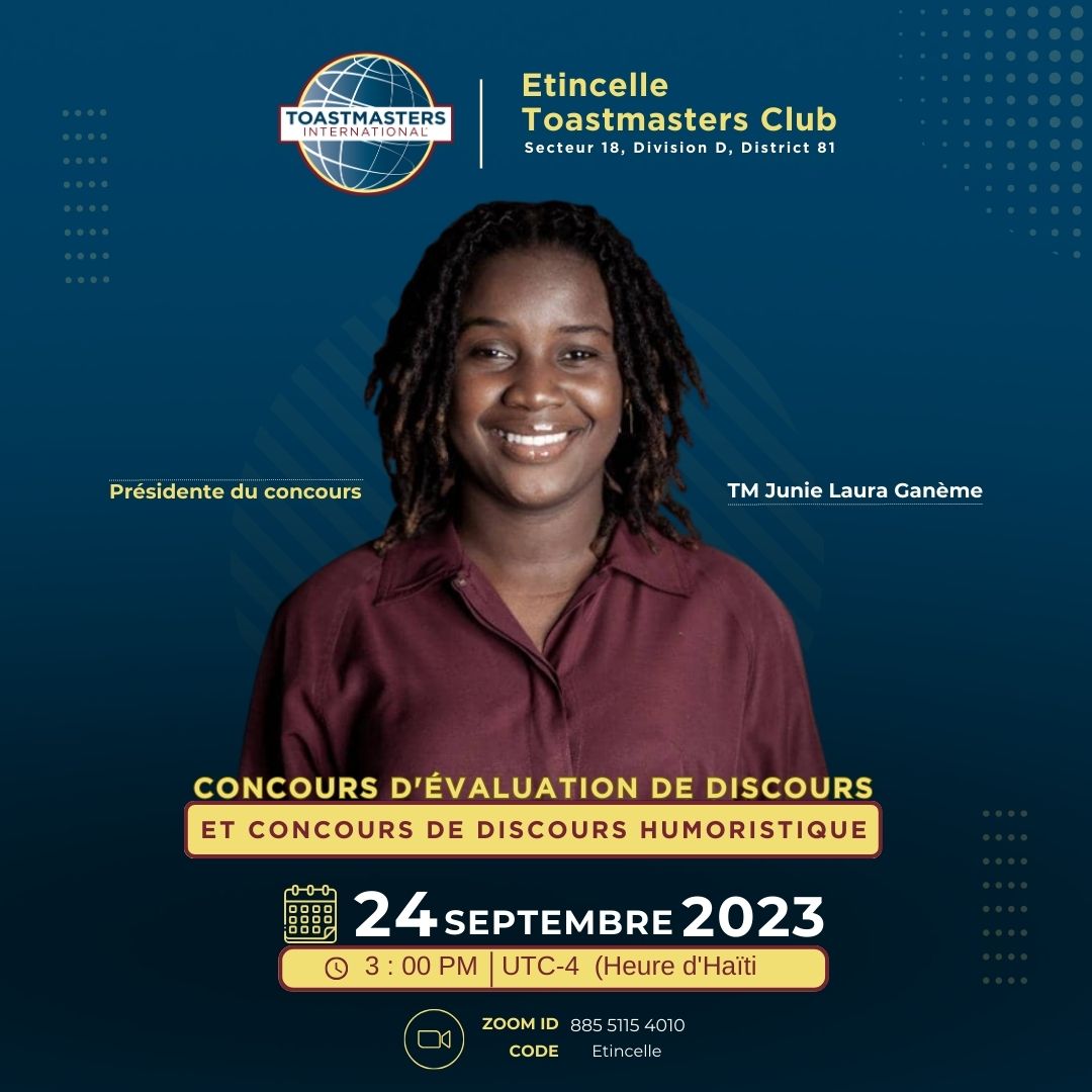 CarlCange's tweet photo. De l'humour! Il y en aura en quantité ce dimanche. Joignez-vous à nous sur Zoom pour un moment de qualité de plus, ce : 
🗓️ Dimanche 24 septembre 2023
🕒 à partir de 3 : 00 PM / UTC-4 (Heure d'Haïti)
Zoom ID : 885 5115 4110
Code : Etincelle https://t.co/RUs6xHCiE8