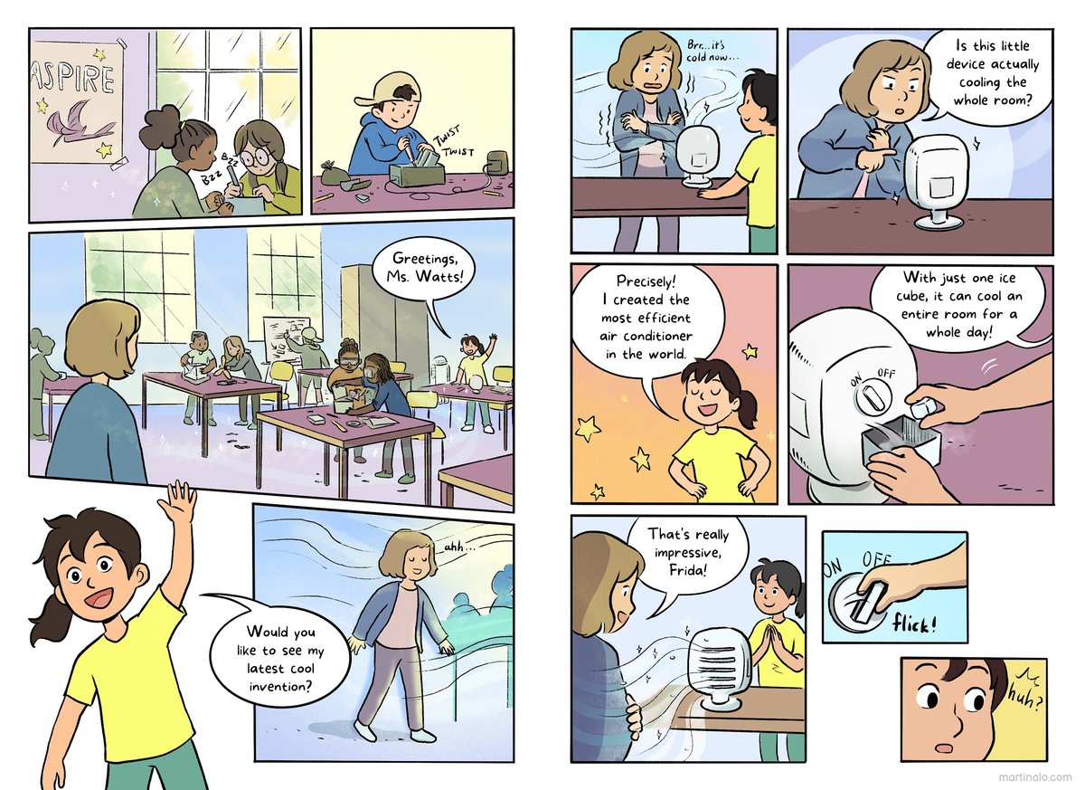 MartinaLo's tweet photo. @BrianLaRossa Hi Brian, thanks for the opportunity to post. Here are some of my graphic novel samples with humor &amp; school settings, I hope you can keep me in mind! My website: https://t.co/c3t9N9vE8l https://t.co/yNME3VqDKy