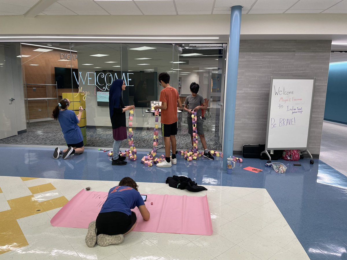 Less than one week until author Megan E. Freeman visits ITJHS and students are making sure she gets a BRAVE welcome. <a href="/itbebrave/">Indian Trail</a> #ASD4all