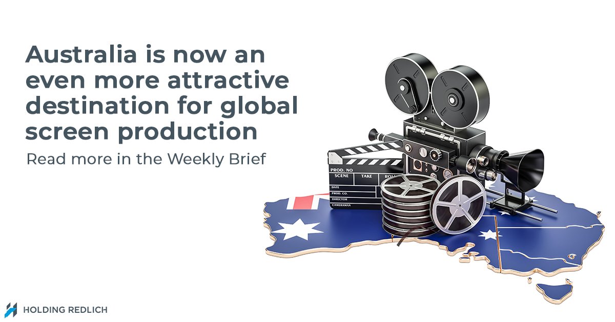 HoldingRedlich's tweet image. #WeeklyBrief: Recent changes to the #Australian #taxincentive/rebate for large budget #screenproduction in #Australia, the #LocationOffset, further enhance the financial and other benefits of producing Down Under. Learn more here: ow.ly/ABTs50POtZ5