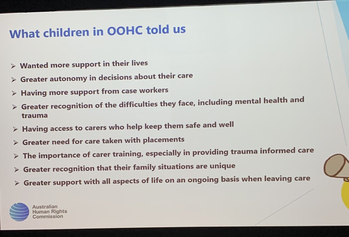 Anne Holland, Australian Children’s Commission… what kids in out of home care say they want and need