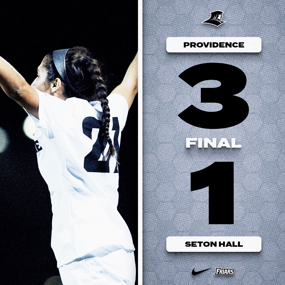 Goals from 3 Friars give them a 3-1 win over Seton Hall!! The Friars return to action at Chapey Field when they host Creighton on Sunday, October 1st at 1:00 PM! #GoFriars