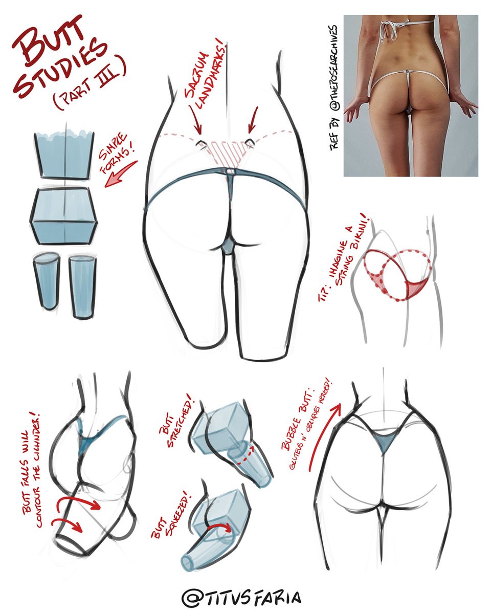 Man, Im sooo happy with all the love my studies are recieving lately! Thank u so much, guys and ladies! Keep liking, RT and following me! I'll surelly do my best to post relevant content daily^^
Anyways, here I am with some more butt knowledge!

ref by <a href="/theposearchives/">The Pose Archives ⚔️</a> (thanks!)