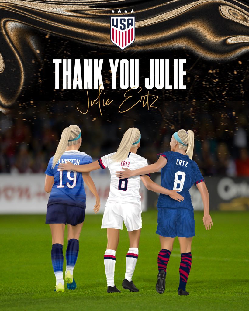 Leaving the pitch a legend. Thank you, @julieertz 💙