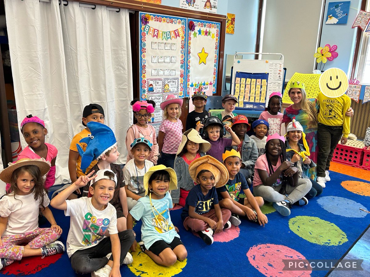 Ms_Pawlowski's tweet photo. Crazy about Malverne in our crazy hats! @MWDPrimary @mr_tallon @MalverneUFSD #gomiles #excellenceonpurpose https://t.co/kILR8hD4aW