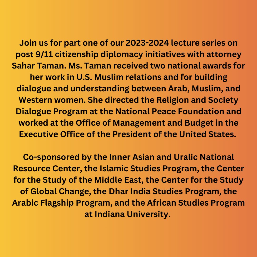 Join us tomorrow! <a href="/csme_iu/">CSME</a> <a href="/IU_GlobalCenter/">Global Center at IU</a> <a href="/iaunrc/">InnerAsian&UralicNRC</a>
<a href="/IUISLM/">IU Islamic Studies Program</a> <a href="/DharIndia/">Dhar India Studies</a> <a href="/iuarabicflag/">IU Arabic Flagship Program</a> <a href="/iuasp/">IU African Studies</a>